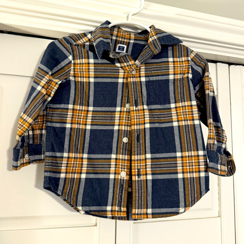 Janie and Jack - Boys button down long sleeve shirt  - 12-18 months